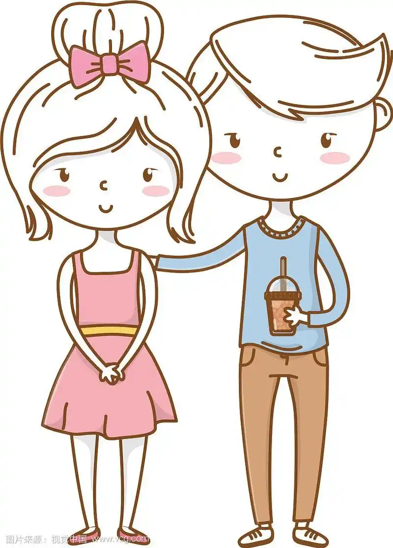 浪漫的爱情情侣可爱