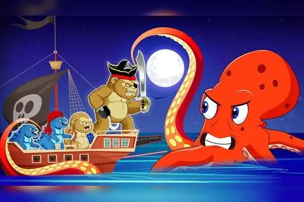 哥斯拉游戏动画金刚与哥斯拉大战巨型章鱼