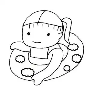 小女孩游泳简笔画图片,图片,简笔画-学笔画