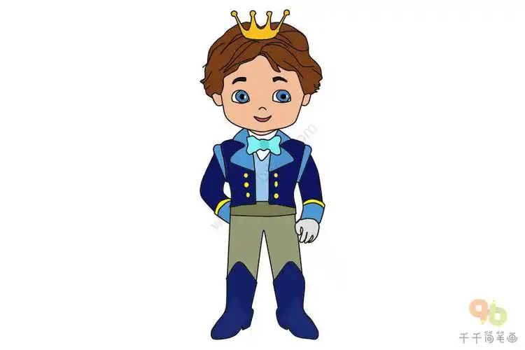 帅气的王子简笔画画法