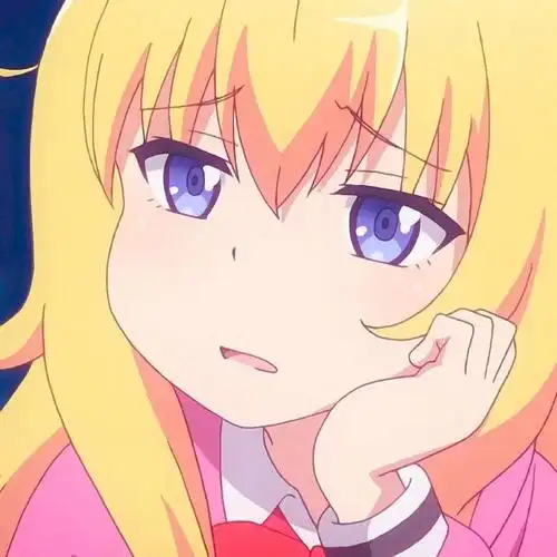 动漫头像黄头发少女