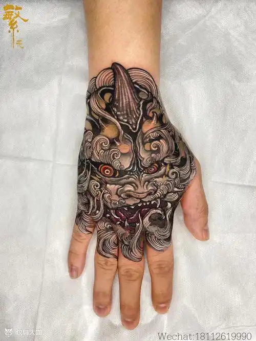 獬豸xièzhì〕|手背_纹身图案手稿图片_繁花·tattoo ·飞虎的纹身