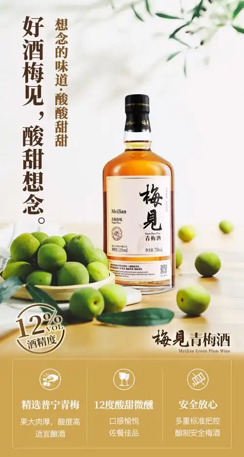 梅见青梅酒 高颜值梅子酒普宁青梅果酒送礼团购礼品礼盒装 750ml-阿里