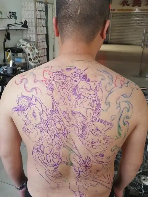 马超线条_纹身图案手稿图片_徐小明的纹身作品集