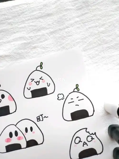 简笔画可爱卡通饭团