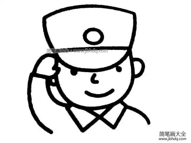 怎样画简笔画一边走一边思考的军人帅气的军人叔叔简笔画图文视频教程