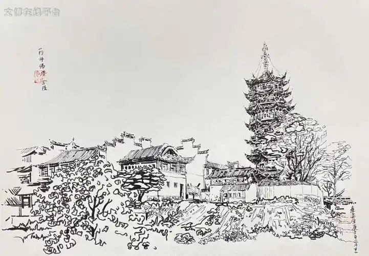 跟着手绘图,探秘两座佛塔的不同命运