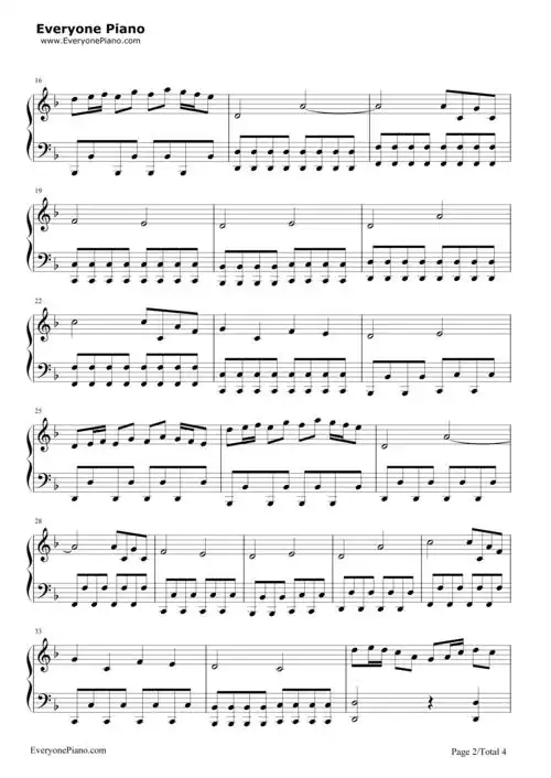 妖精的尾巴ost-fairy tail ost五线谱预览2