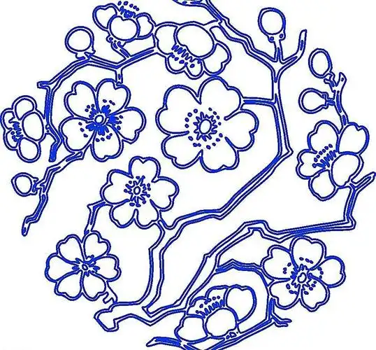 青花瓷图案 桃花