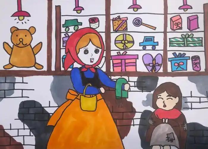 三年级童话续写&绘画|卖火柴的小女孩续写