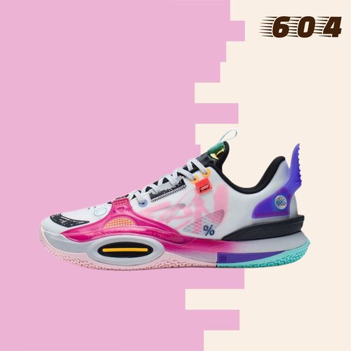 李宁 韦德之道 全城10 玫红紫色男子低帮实战篮球鞋 abas019-2