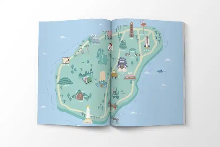 海南省地图手绘