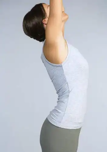 西方人,一个人,站,举,竖图,室内,白天,白色背景,侧面,锻炼,运动,欧洲