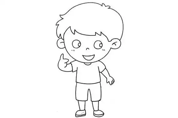 两个小男孩简笔画可爱集