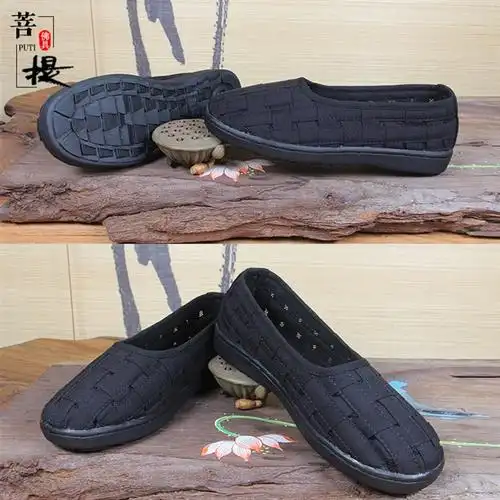 台芭黎网编居士鞋夏季透气罗汉鞋僧鞋单鞋男女款布鞋和尚鞋禅修鞋