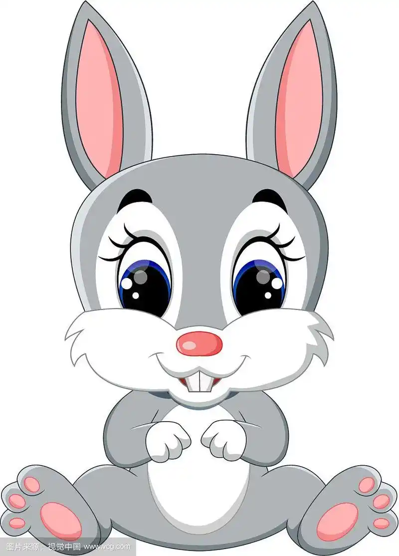 可爱的卡通兔子