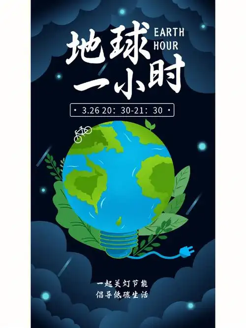 3.26地球一小时活动日|宣传海报分享~