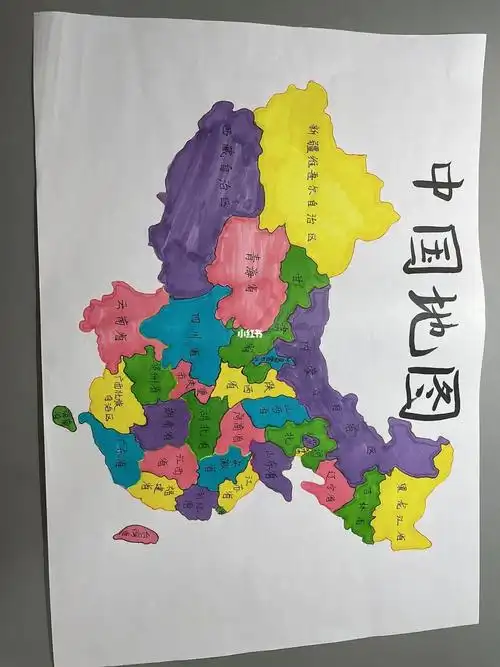 手绘中国地图