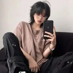 狼尾假发男短发网红鲻鱼头韩版帅气武士头日系男女通用自然全头套