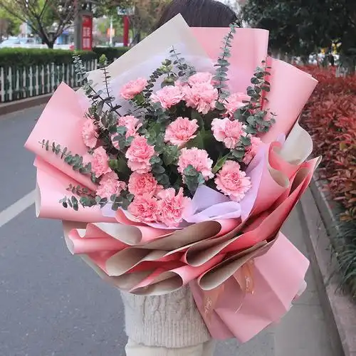 粉色康乃馨花束