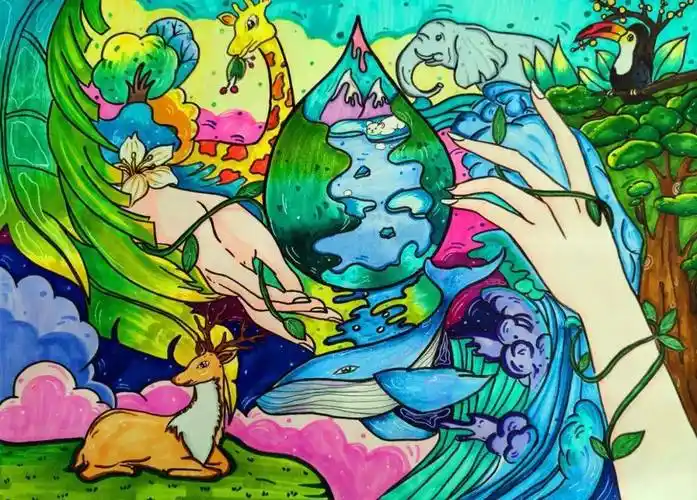 生活描绘他们心中的绿色家园讲述保护生态环境的重要性以真挚的情感