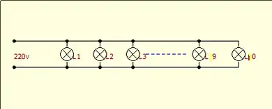 电源是220伏电源,如果串联或并联10个220伏30瓦的节能灯,有办法让10个