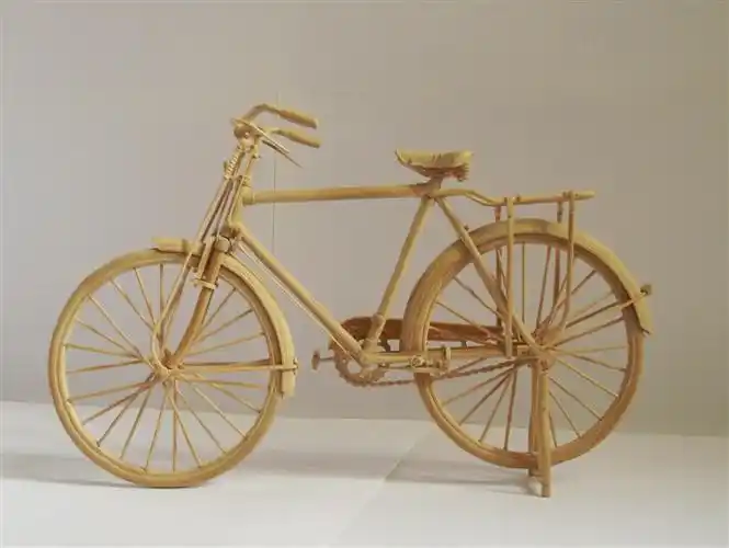 (转贴)diy 竹子做的二八式自行车!耗时一个月呢!