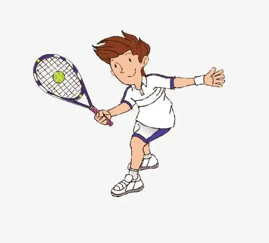 卡通打网球人物素材图片