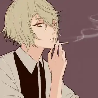 超帅动漫男生抽烟头像图片(图1)