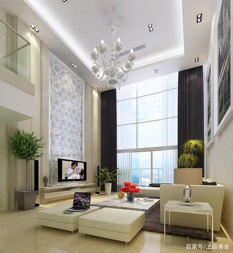 300平米复式,他家客厅做挑空形式的太大气,忍不住晒给大家看看