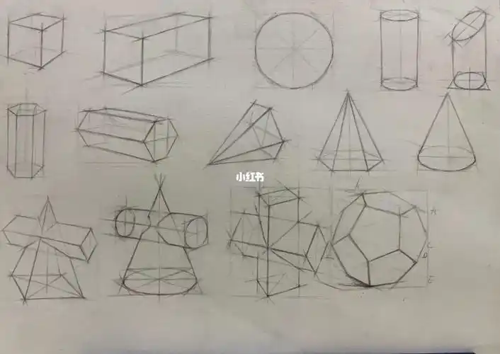 几何结构素描#素描  #零基础素描
