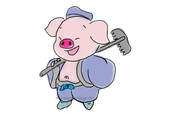 手绘猪八戒简笔画怎么画呢?-黄鹤楼动漫动画制作设计公司