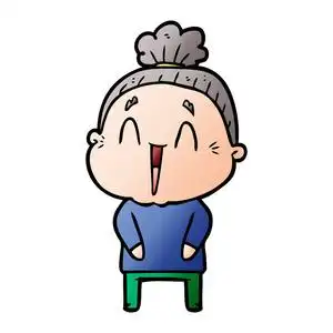 老太太卡通图片