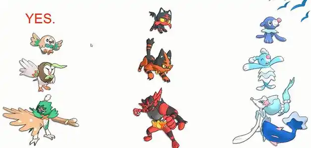 搬运 精灵宝可梦日月阿罗拉地区全部新精灵御三家