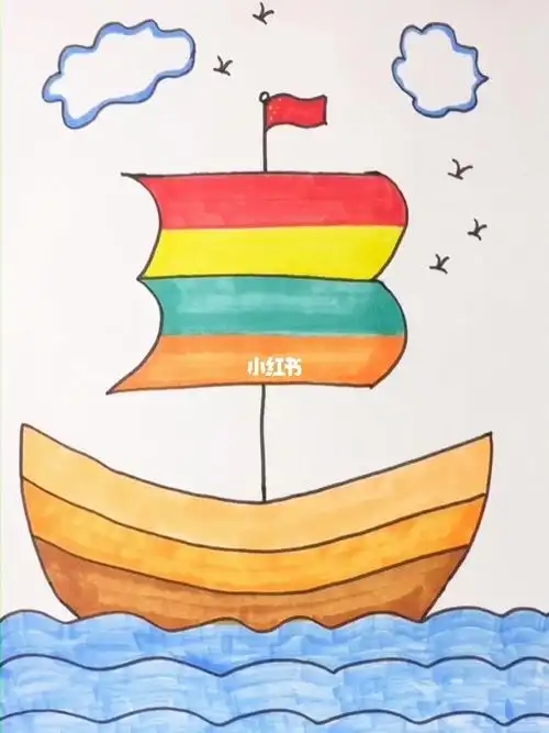 儿童简笔画  #帆船  #简笔画教程  #画个简笔画  #帆船简笔画