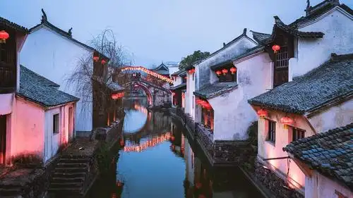 古色古香的小镇风景mac壁纸