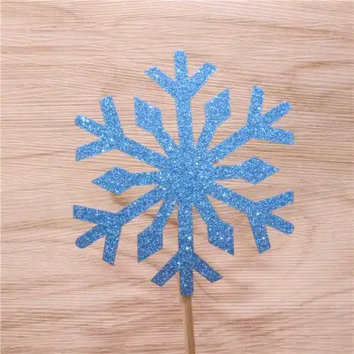 最美雪花插牌/蛋糕插件装饰/冰雪奇缘雪花装饰/杯子蛋糕装饰1枚