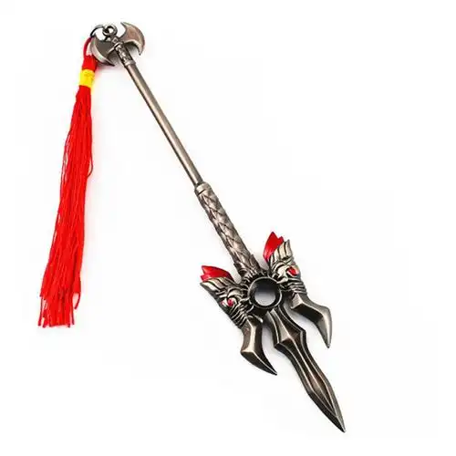 王者吕布无双之魔圣诞狂欢长枪武器兵器模型金属玩具18厘米送刀架