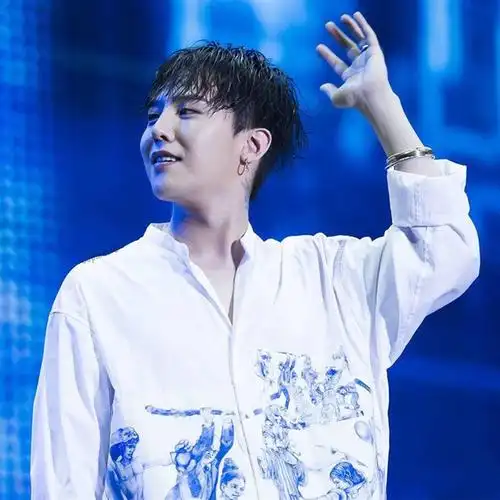 bigbang权志龙gd同款衬衫 白色长袖立领宽松贴布男女情侣款衬衣潮_7折