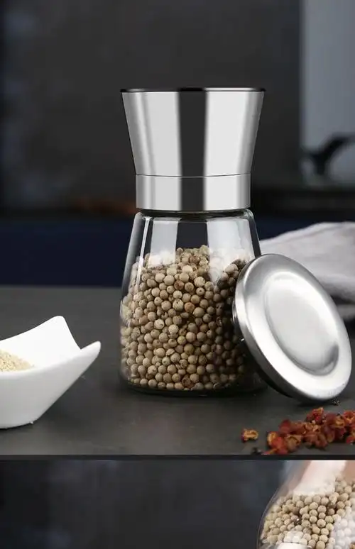 华派胡椒研磨器手动辣椒罐黑胡椒研磨器胡椒粉研磨器胡椒研磨瓶_精打