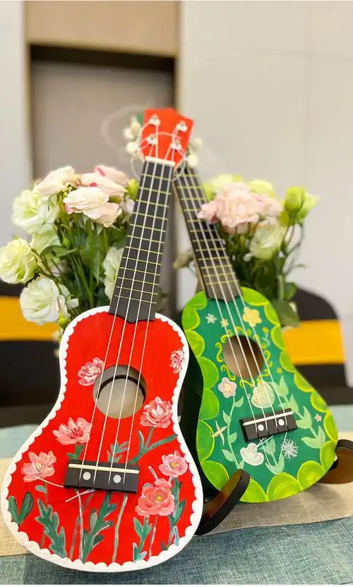 尤克里里彩绘 组装尤克里里diy小吉他手工制作自制材料包彩绘手绘画