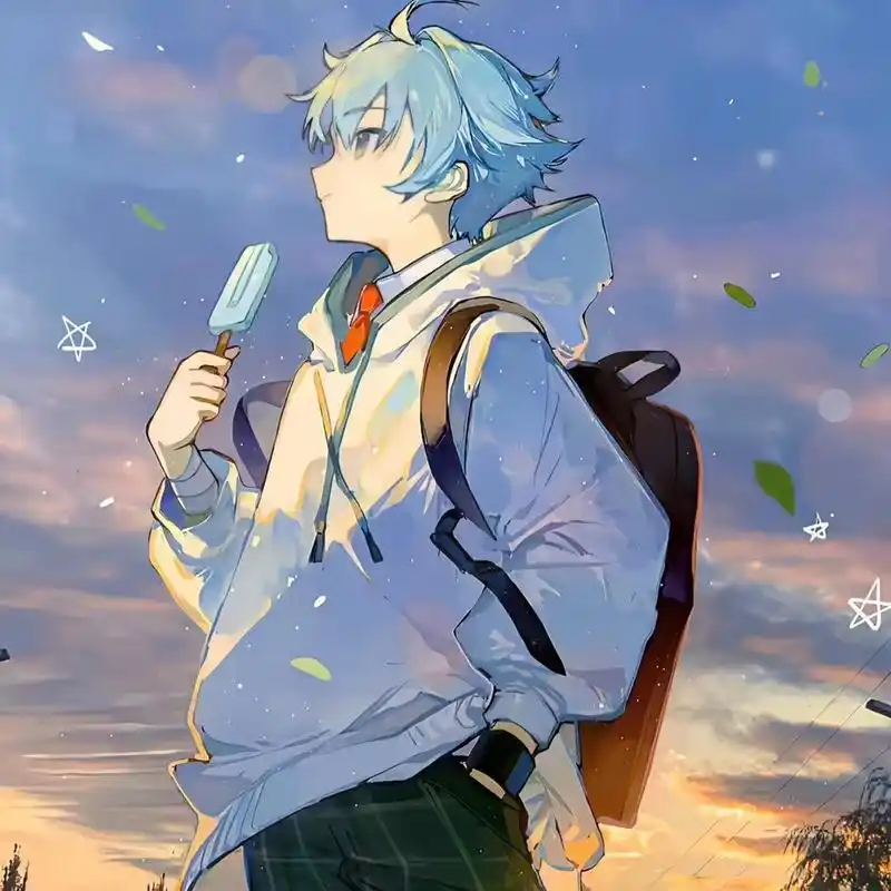 秋冬阳光明朗动漫男生头像 图片为网络找图,非原创