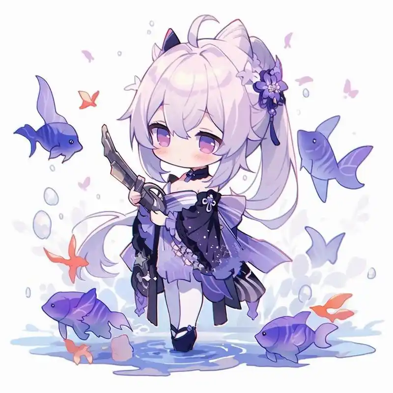 原神头像 | q版·多角色91 心海:鱼鱼那么可爱,为什么要钓它?