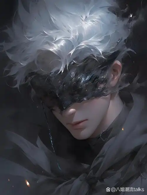 白发 蒙眼 男生头像
