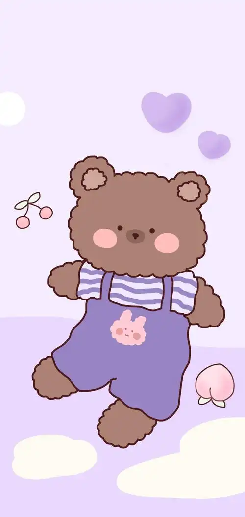 紫色壁纸/卡通壁纸/可爱