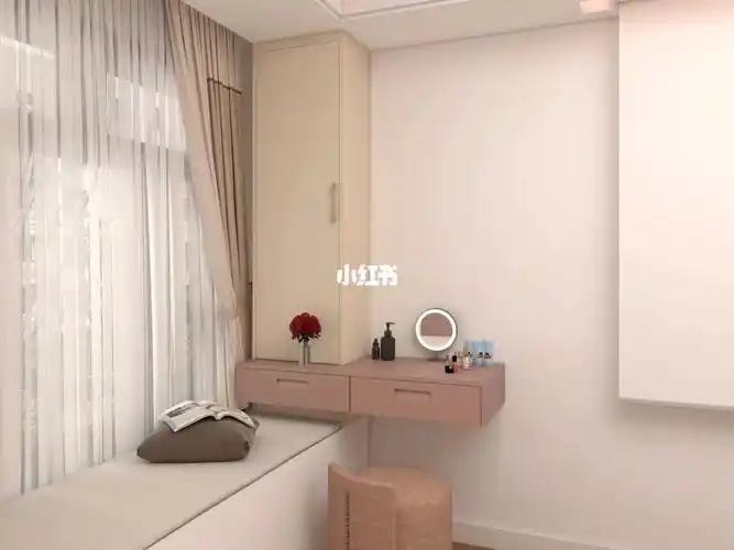 武汉主卧奶油系治愈飘窗改成梳妆台附尺寸