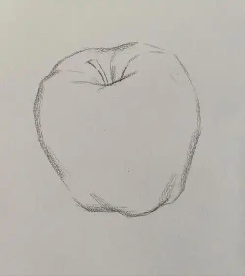 静物素描,苹果