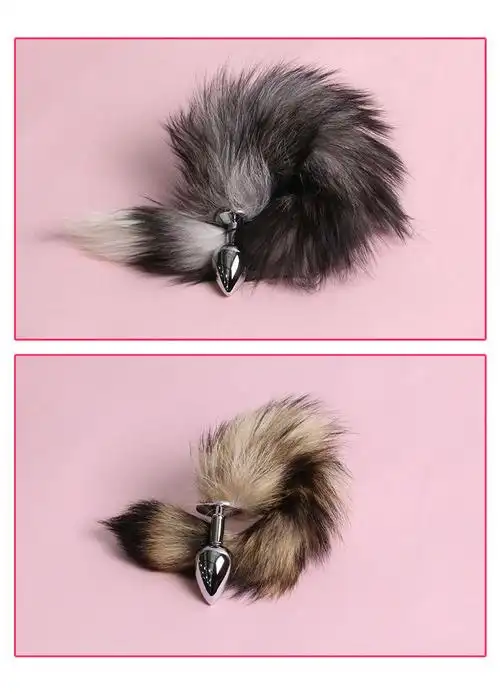 女用金属后庭sm猫狐狸小尾巴扩肛器塞性工具刺激sm玩具情趣用品自慰器