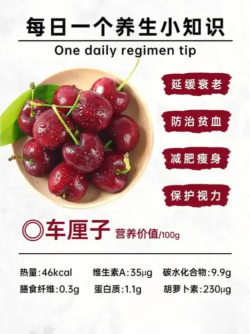 90车厘子的功效16615延缓衰老车厘子中富含丰富的维生素c