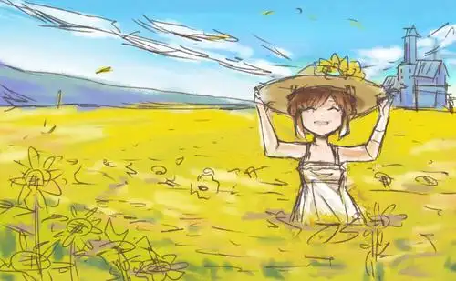 动漫/二次元/原创/同人画/手绘/女生头像/壁纸/锁屏/背景/美少女/茶发